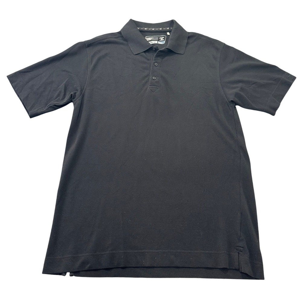 Cutter & Buck Mens CB DryTec Polo Shirt Black Short Sleeve Golf Top Size M